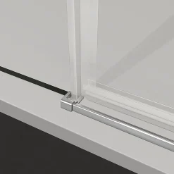 Grand Verre Cabine de douche 90x70 avec porte à charnières en verre 8mm profilés chromé aspect inox