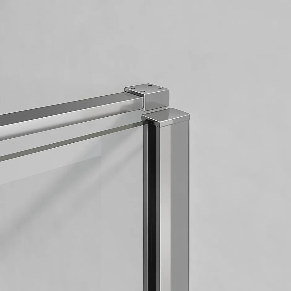 Grand Verre Cabine de douche en verre et aluminium avec porte pivotante ouvrante vers la droite 110x70x195
