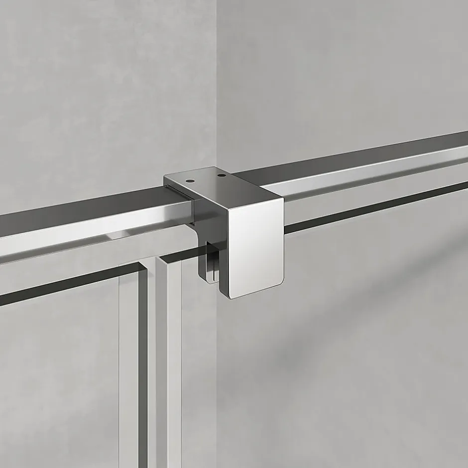 Grand Verre Cabine de douche en verre et aluminium avec porte pivotante ouvrante vers la droite 110x70x195