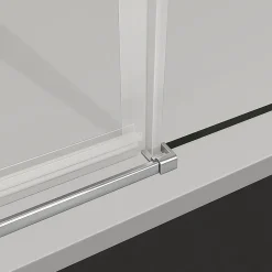 Grand Verre Cabine de douche en verre et aluminium avec porte pivotante ouvrante vers la droite 110x70x195