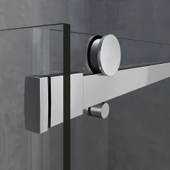 Grand Verre Cabine de douche style industriel avec porte coulissante 140 cm et paroi latérale 90 cm accessoires chromés* Cabine De Douche