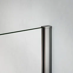 Grand Verre Paroi de douche 80x200 avec barre de stabilisation extensible jusqu'à 120 cm et profilé mural chromé* Paroi De Douche
