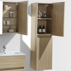 Stano Grande armoire de rangement SIENA hauteur 150 cm chêne clair* Colonne De Salle De Bains