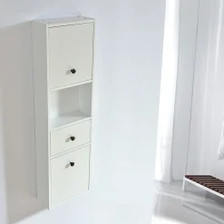 Stano Grande armoire de rangement ARMARIA finition melamine blanc 120 cm