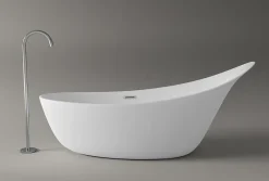 Bernstein Grande Baignoire îlot sabot ovale design acrylique pour salle de bain - Blanc brillant - 190x80x83cm - Garantie 5 ans - SOPHIE