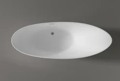 Bernstein Grande Baignoire îlot sabot ovale design acrylique pour salle de bain - Blanc brillant - 190x80x83cm - Garantie 5 ans - SOPHIE