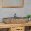 Wanda Collection Grande vasque en galet de rivière 80cm* Vasque À Poser