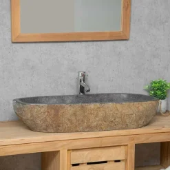 Wanda Collection Grande vasque en galet de rivière 80cm* Vasque À Poser