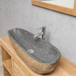 Wanda Collection Grande vasque en galet de rivière 80cm* Vasque À Poser