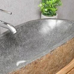 Wanda Collection Grande vasque en galet de rivière 80cm* Vasque À Poser