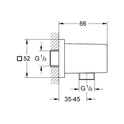 Grohe - Coude à encastrer Euphoria cube