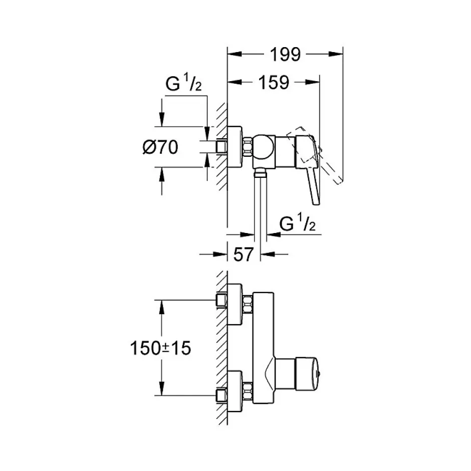 Grohe - Mitigeur douche Concetto 32699001* Robinet De Douche