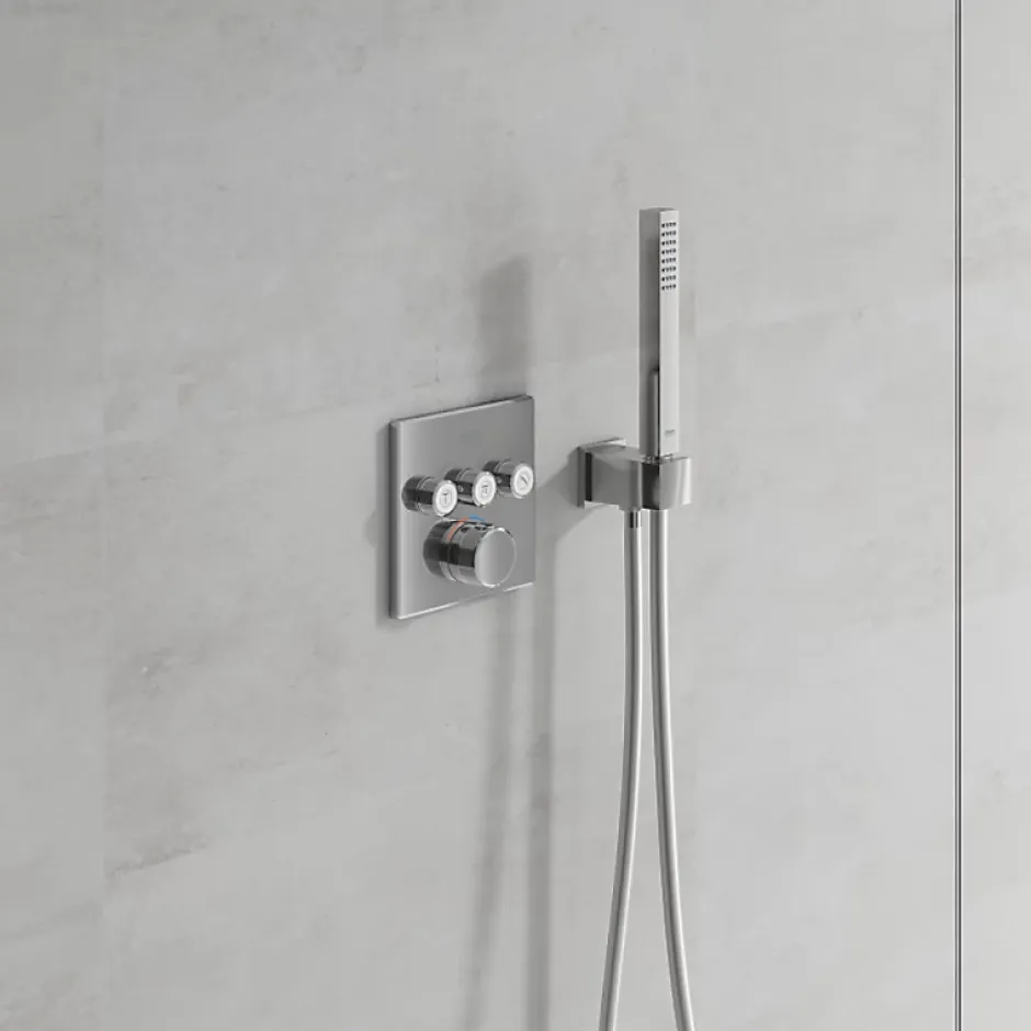 Grohe - Mitigeur encastré 3 sorties SmartControl - Façade carrée