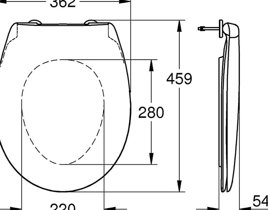 Grohe Bau céramique abattant frein de chute