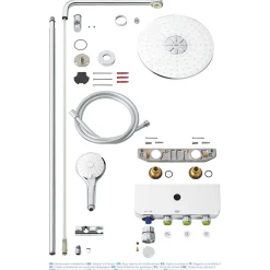 Grohe Colonne de douche XXL thermostatique Euphoria SmartControl System 310 Blanc/chromé 26507LS0* Colonne De Douche Thermostatique