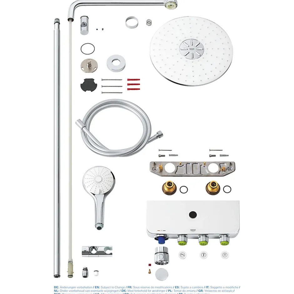 Grohe Colonne de douche XXL thermostatique Euphoria SmartControl System 310 Blanc/chromé 26507LS0* Colonne De Douche Thermostatique