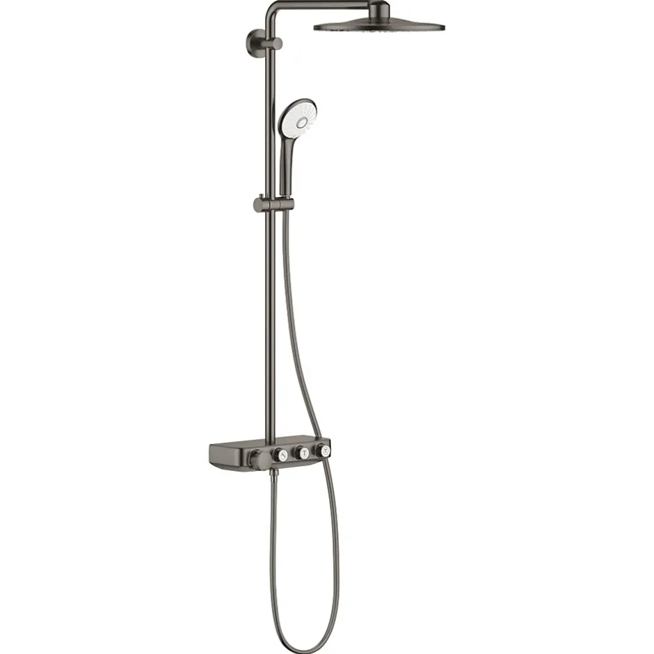 Grohe Colonne de douche XXL thermostatique Euphoria SmartControl System 310 Hard Graphite brossé 26507AL0* Colonne De Douche Thermostatique