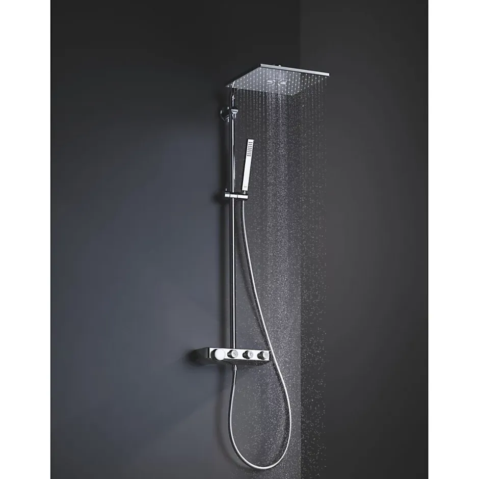 Grohe Colonne de douche XXL thermostatique Euphoria SmartControl System 310 Cube Duo chromé 26508000* Colonne De Douche Thermostatique