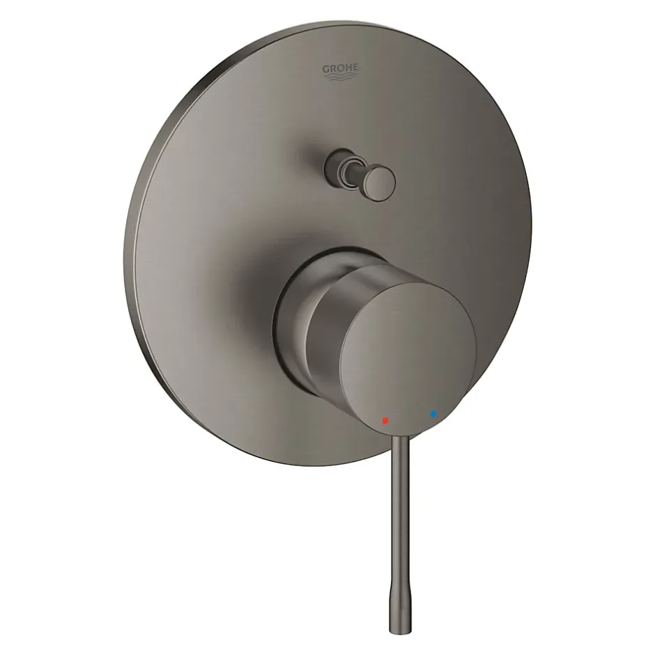 Grohe Essence mitigeur mécanique 2 sorties avec inverseur, finition Hard Graphite Brossé (24058AL1)* Colonne De Douche Mécanique