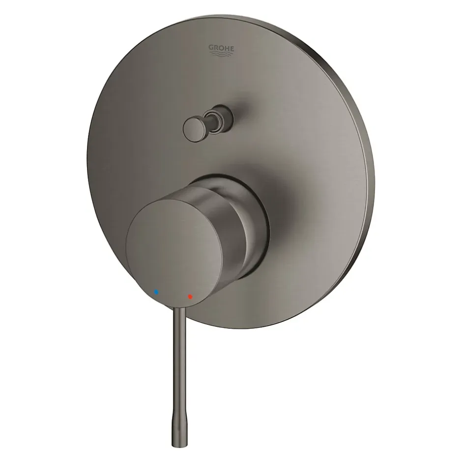 Grohe Essence mitigeur mécanique 2 sorties avec inverseur, finition Hard Graphite Brossé (24058AL1)* Colonne De Douche Mécanique
