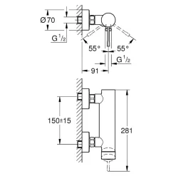 Grohe Essence Mitigeur monocommande 1/2