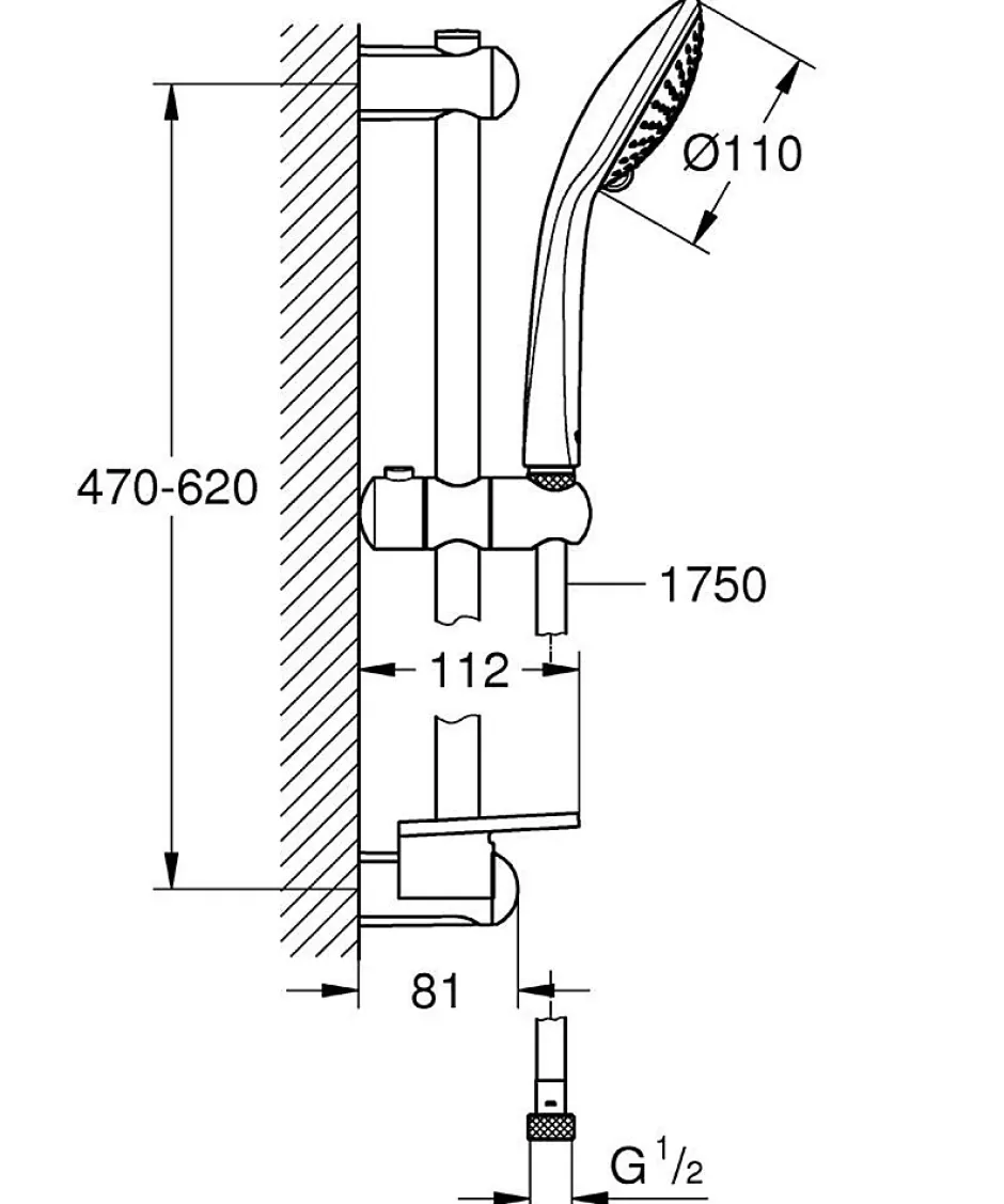 Grohe Euphoria 110 Champagne Set de douche, 3 jets (27232001)