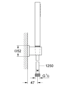 Grohe Euphoria Cube Stick Support de douche mural 1 jet 27703000
