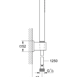 Grohe Euphoria Cube Stick Support de douche mural 1 jet 27703000