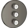 Grohe Grohtherm SmartControl Panneau de contrôle 3 sorties, Hard Graphite brossé (29122AL0)