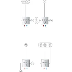 Grohe Grotherm Smartcontrol thermostatique encastré 3 sorties, blanc 29157LS0* Robinet De Douche