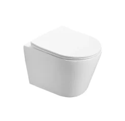Grohe Pack WC Bati support autoportant + WC SAT sans bride + Abattant Soft close + Plaque chrome (Autoportant-Infinitio-1)
