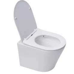Grohe Pack WC Bati support autoportant + WC SAT sans bride + Abattant Soft close + Plaque chrome (Autoportant-Infinitio-1)