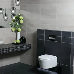 Grohe Pack WC Rapid SL + Cuvette sans bride SAT, fixations invisibles + Plaque Noir mat (RapidSL082-SATrimless-KF0)