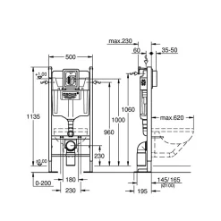 Grohe Pack WC Rapid SL autoportant + cuvette Ideal Standard T354601 + plaque Skate Air chrome (ProjectTesi-2)