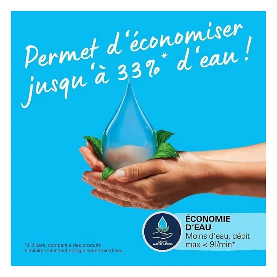Grohe Precision Flow Set de douche avec mitigeur thermostatique + Douchette + Barre 90 cm, chrome (G34805001)* Colonne De Douche Thermostatique