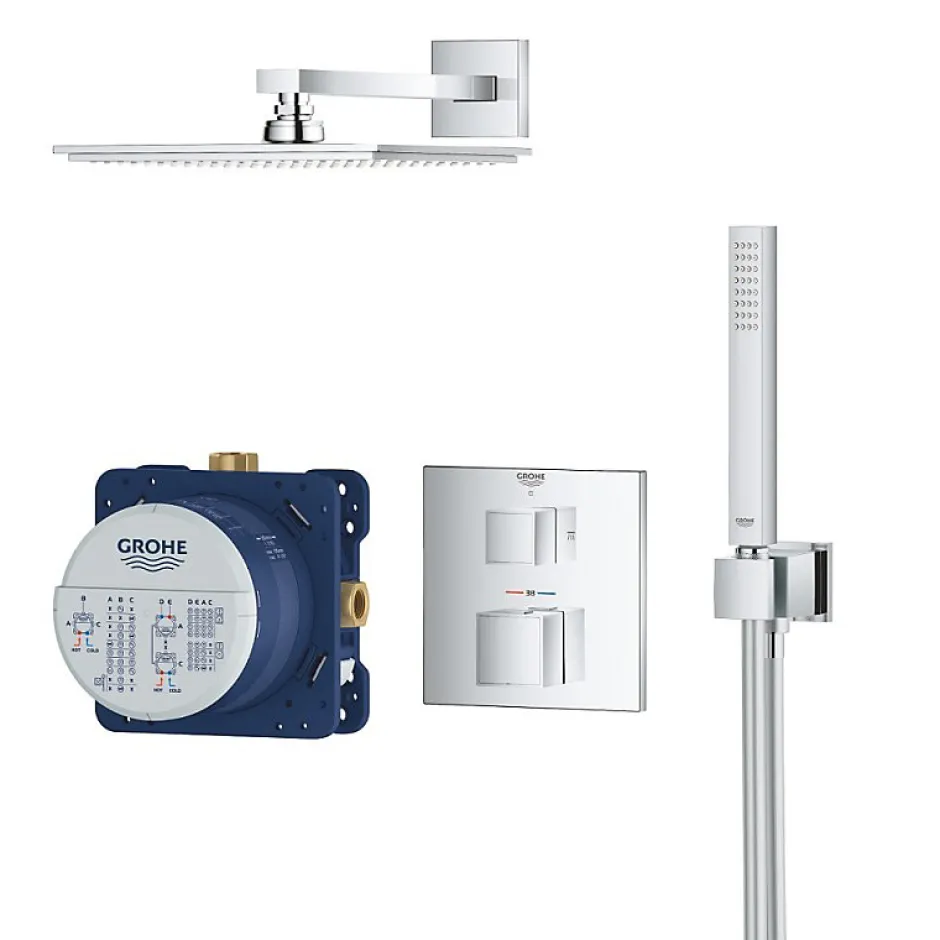 Grohe Set mitigeur de douche à encastrer Grohtherm Cube Rainshower Allure 230