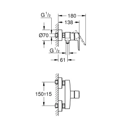Grohe Start Mitigeur Douche - Chromé - 24208002* Robinet De Douche