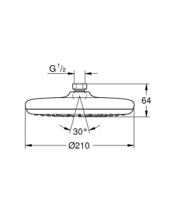 Grohe Tempesta 210 Douche de tête 1 jet (26410000)