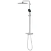 Grohe Vitalio Comfort 250 Colonne de douche avec mitigeur thermostatique + Douche de tête + Douchette 2 jets, chrome (G26696001)* Colonne De Douche Thermostatique