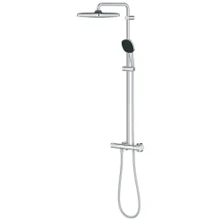 Grohe Vitalio Comfort 250 Colonne de douche avec mitigeur thermostatique + Douche de tête + Douchette 2 jets, chrome (G26696001)* Colonne De Douche Thermostatique