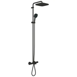 Grohe Vitalio Comfort 250 colonne de douche thermostatique bain/douche + douche de tête + douchette à main, noir mat (G269842431)* Colonne De Douche Hydromassante