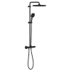 Grohe Vitalio Comfort 250 colonne de douche thermostatique + douche de tête + douchette à main 2 jets, noir mat (G266962431)* Colonne De Douche Thermostatique