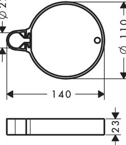 Hansgrohe Colonne de douche avec mitigeur thermostatique + Douche de tête Crometta E 240 + Douchette 2 jets + Porte savon
