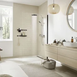 Hansgrohe Colonne de douche 260 Pulsify S avec mitigeur thermostatique de baignoire ShowerTablet Select 400 chromé 24230000