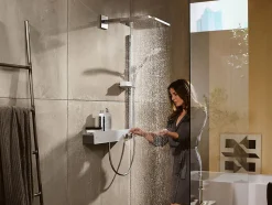 Hansgrohe Douche de tête Raindance E300, 1 jet avec bras de douche, noir mat (26238670)* Colonne De Douche Sans Robinetterie