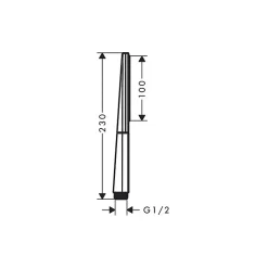 Hansgrohe Douchette à main 100 1jet EcoSmart blanc mat Rainfinity* Pommeau De Douche, Flexible Et Barre De Douche