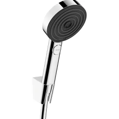 Hansgrohe Ecostat Mitigeur thermostatique douche + Douchette à main XXL 105mm 3 jets, Flexible de douche 125cm, support mural