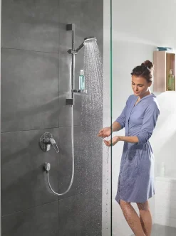 Hansgrohe Ecostat Pack Mitigeur Thermostatique + Set de douche Crometta Vario avec porte-savon (13211000-Crometta2)