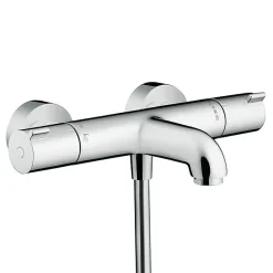 Hansgrohe Ecostat Set Mitigeur thermostatique Bain/douche + Barre de douche Unica + Douchette 2 jets, Chrome* Robinet De Baignoire