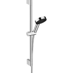 Hansgrohe Ecostat Set Mitigeur thermostatique douche + Douchette à main XXL 105mm 3 jets, flexible douche 160cm, barre 65cm